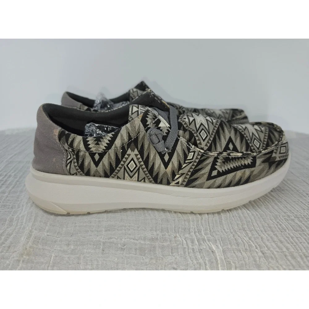 Ariat Hilo Mens Grey Southwestern Geometric Print Loafers 10050946 US 9D
